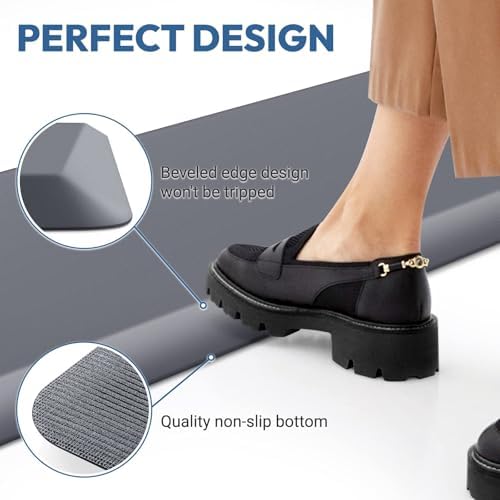 4/5 Inch Thick Kitchen Mat - Cushioned Anti Fatigue Mat for Kitchen Floor