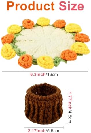 Transformable Knitted Rose Convertible Flower Basket 2-in-1 Crochet
