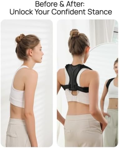 Confident Women Posture Corrector, Easy-Adjust Shoulder Upper Back Brace
