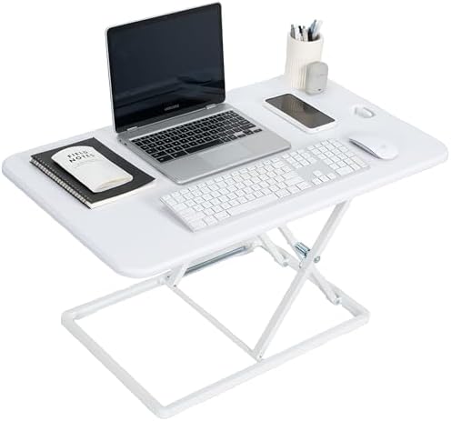 VIVO White 32 in Single Top Standing Desk Converter, DESK-V032JW