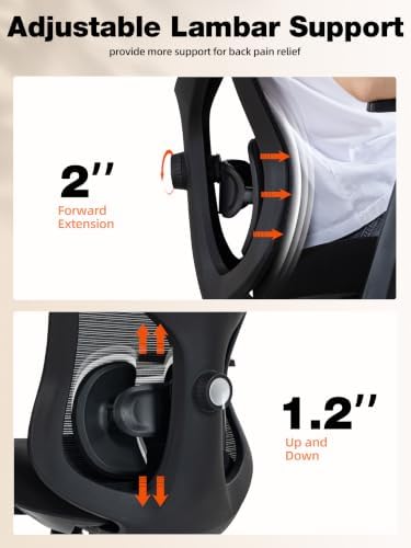 LAIAN Ergonomic Office Chair Big and Tall with Comfy Seat & Lumbar Support
