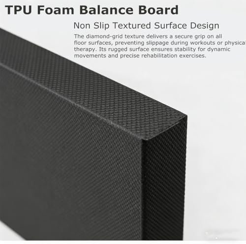 High-Density Balance Pad, Extra Large Balance Pad for Physical Therapy, TPU Foam Balance Board for Rehabilitation Stability Workout Knee and Ankle Exercise