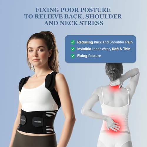 Back Brace Posture Corrector for Women and Men, Shoulder and Back Support Brace, Adjustable Back Straightener Posture Corrector for Pain Relief and Improves Posture (Large)
