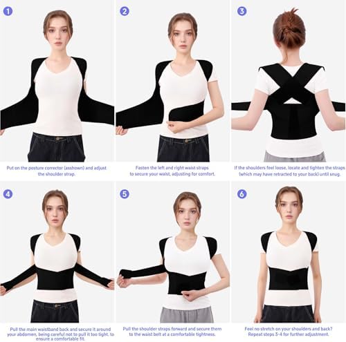 Posture Corrector for Women Men Back Brace Support Straightener Scoliosis