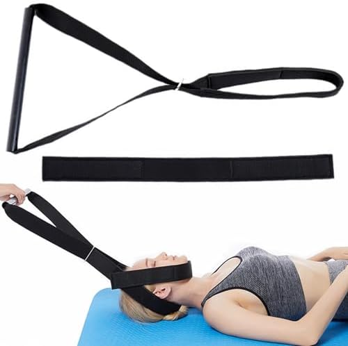 Neck Stretcher Y-Shaped Ergonomic Breathable Elastic Neck Decompression Devices with Chin Belt for Home ..