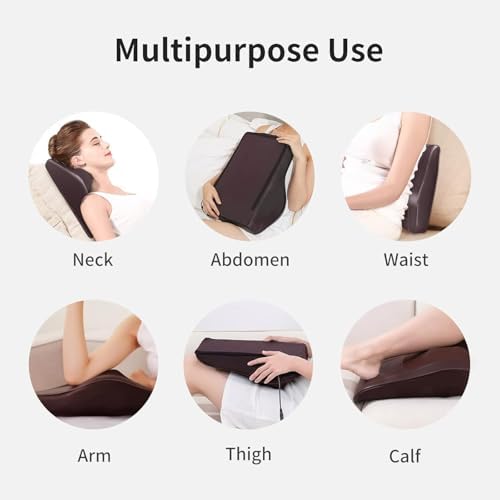 Boriwat Back Massager with Heat, 3D Kneading Massage Pillow for Back, Neck, Shoulder, Leg Pain Relief Deep Tissue, Gifts for Women Men Mom Dad(Brown)