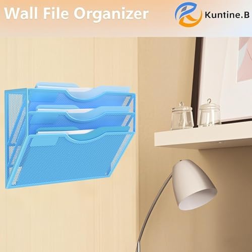 Kuntine.B Wall File Organizer Office Hanging Magazine Holder Wall File Organizer for Office Home