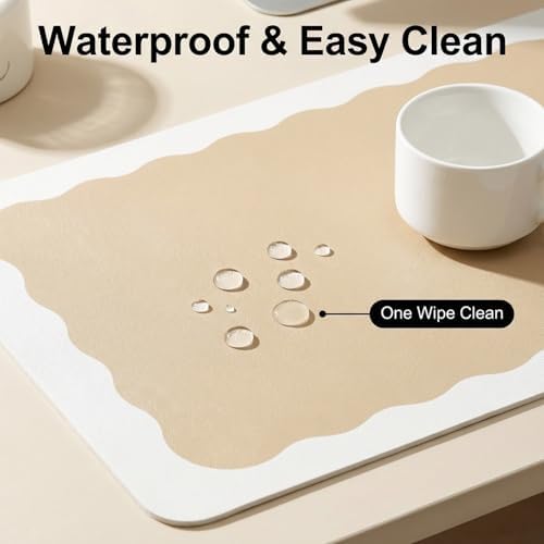 Makeup Mat for Vanity, Extra Long 11.8x31.5in Vanity Mat and Essentials