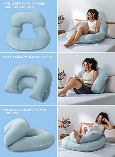 INSEN Reading Pillow, Back Pillow for Sitting in Bed and Couch, Gaming Pillow for Adults, Sit Up Support for Bed