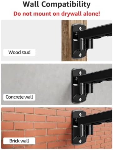 MOUNTUP Dual Monitor Wall Mount for 2 Max 32 Inch Computer Screen, Fully Adjustable Double Monitor Arm, Wall Mounted Monitor Holder Support 4.4-19.8lbs Display, VESA Bracket 75x75, 100x100