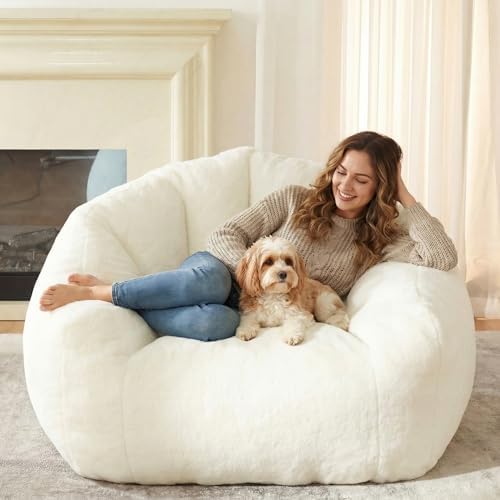 HUGHEAVEN Max Giant Bean Bag Chair, Bean Bag Sofa for Adults & Teens