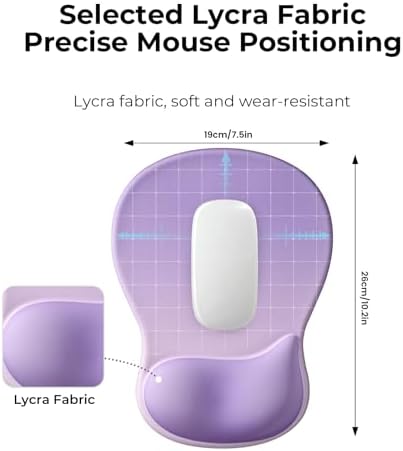 EooCoo Mouse Pad with Gel Wrist Rest, Ergonomic Mousepad Wrist Alignment