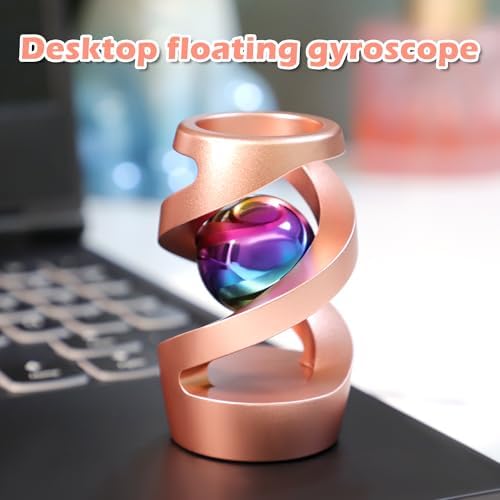 Kinetic Spinning Desk Toy, ADHD Stress Fidget Desktop Decor Rose Gold