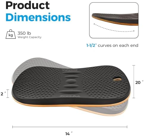 Wobble Balance Board for Standing Desk – Wooden Exercise Board for Balance