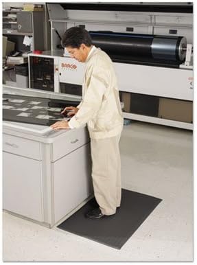 Guardian Floor Protection 24031202 Air Step Anti-Fatigue Floor Mat, Vinyl, Black, Reduces fatigue and discomfort, 3' Length, 12' Width