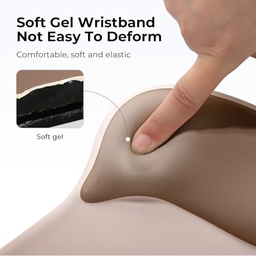 EooCoo Mouse Pad with Gel Wrist Rest, Ergonomic Mousepad Wrist Alignment