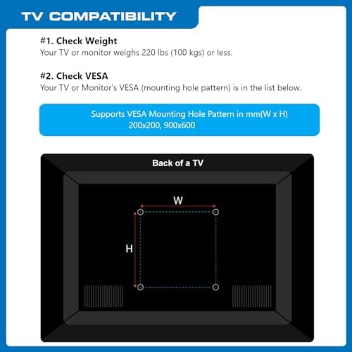 QualGear Heavy Duty Fixed TV Wall Mount for 60"-100" Flat Panel and Curved TVs, Black (Qg-TM-090-Blk) [UL Listed]