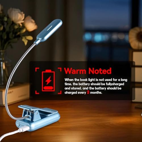 VAVOFO Rechargeable Reading Light, Clip on Book Light for Reading in Bed