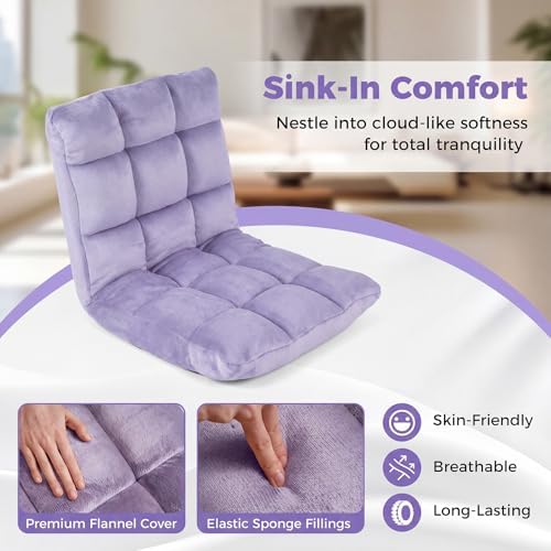 COSTWAY Floor Chair, 14 Positions Adjustable Floor Gaming Chair