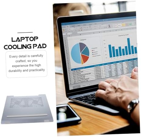 Laptop Cooling Pad for Laptops Under Aluminum Stand Led Fan Ergonomic Height Design for Improved Posture and Comfort Office