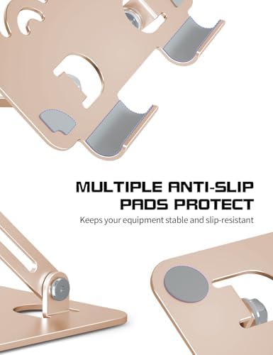 Tablet Stand for Desk, Fits All 4"-12" iPad, Gold, Pro Size