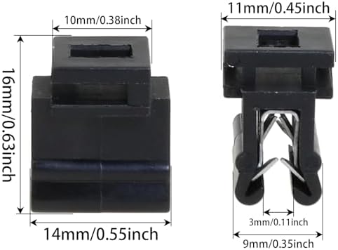 Heyous 20PCS 16x14x10mm Cable Tie Brackets Plastic Edge Mount Clip Fastener Organizer for Cord Organization