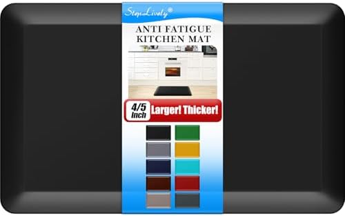 4/5 Inch Thick Kitchen Mat - Cushioned Anti Fatigue Mat for Kitchen Floor