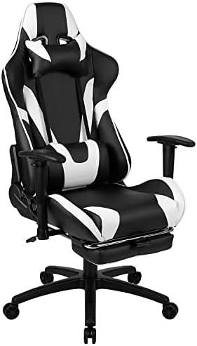 Flash Furniture LeatherSoft Reclining Ergonomic Gaming Chair, Black