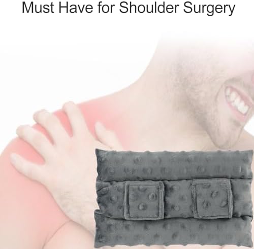 Upgrade Neck Pad Strap Cushion Pillow for Arm Sling Comfort Shoulder Support Pad Rotator Cuff Replacemet Surgery Elbow Brace Carry Padded Cover Broken Wrist Hand Injury Cast, Minky Dot Dark Gray