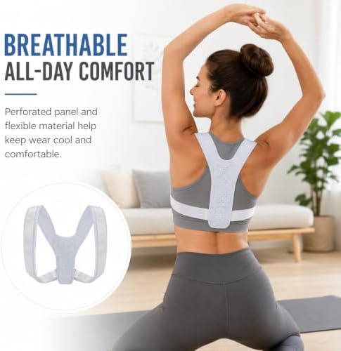 FOMIYES Breathable Posture Corrector Back Brace Back Support Brace for Hunchback Correction Adjustable Posture Correction Belt