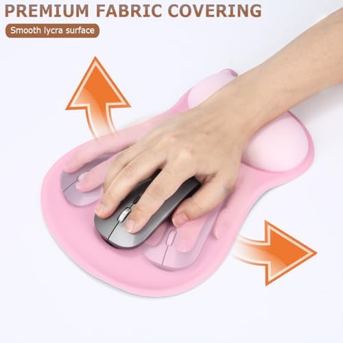 Ergonomic Gel Wrist Rest Mouse Pad, Comfort Mouse Pad with Wrist Support, Non-Slip Rubber Base, Design Desk Accessories Mat for Home Office Computer Laptop