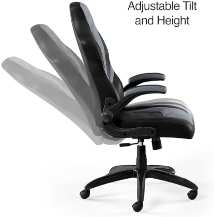 STAPLES Emerge Vortex Gaming Chair, Adjustable Height, Swivel Black