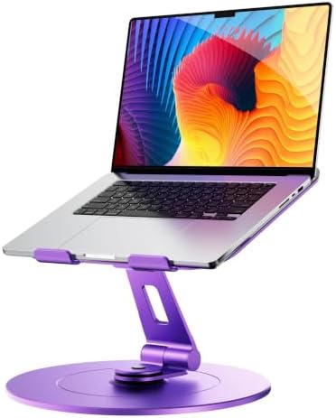 LOXP Laptop Stand with Phone Holder, Adjustable Laptop Stand