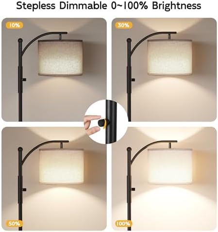 SUNMORY Dimmable Arc Floor Lamps for Living Room, Modern Floor Lamp