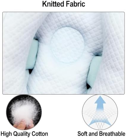 Baby 2 in 1 Travel Cushion, Banana Shape Baby Neck Head Support Travel Pillow Stroller Insert Cushion for Kids, Toddler, Blue