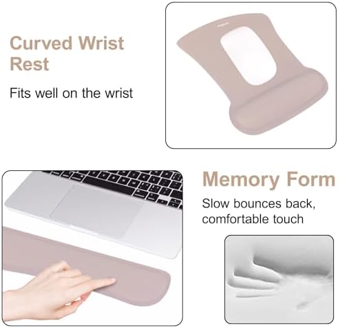 MOSISO Keyboard Mouse Pad Set, Large Gaming Mousepad&Keyboard Wrist Rest