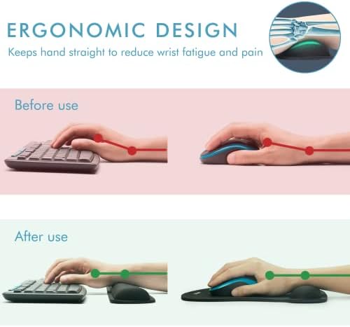 VAGAU Premium Keyboard Wrist Rest and Mouse Pad Wrist Support
