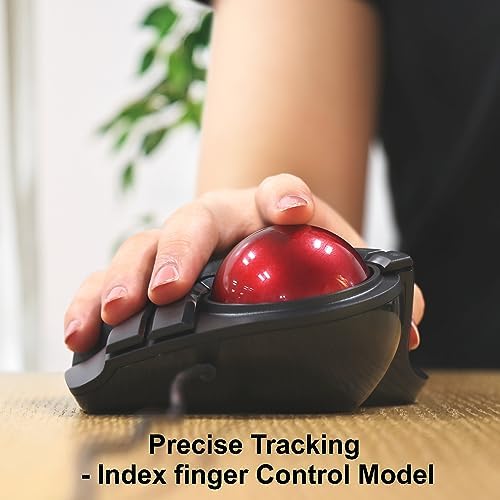 ELECOM Huge Trackball Mouse, Wired, Finger-Operated M-HT1URBK
