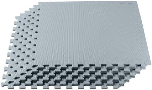 We Sell Mats 3/8" Thick Multipurpose EVA Foam Exercise Floor Mat, Interlocking Tiles, Anti-Fatigue for Home or Gym