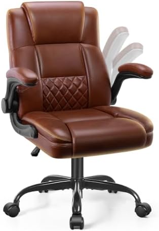 Office Desk Chair, Ergonomic Computer Chair with Flip-Up Arms