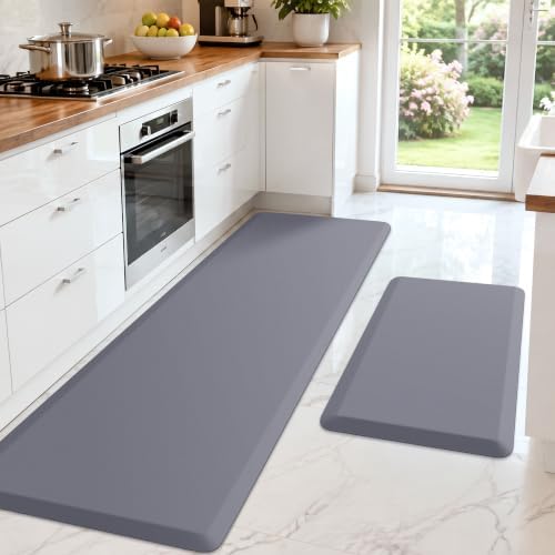 HappyTrends 2 PCS Kitchen Mat Cushioned Anti-Fatigue Floor Mat, Heavy Duty