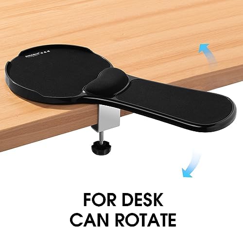 Black Office Chair Arm Pads Mouse Arm Rest with Baffle to Prevent Falling