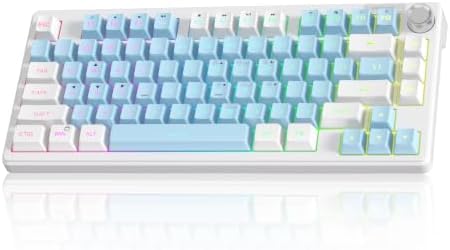 MageGee Mini 60% Gaming Keyboard, RGB Backlit 75 Key Ultra-Compact Keyboard, TS75 Ergonomic Waterproof Mechanical Feeling Office Computer Keyboards for PC, MAC, PS4, Xbox ONE Gamer