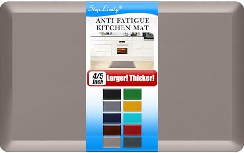 4/5 Inch Thick Kitchen Mat - Cushioned Anti Fatigue Mat for Kitchen Floor