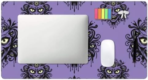 Beauty Haunted Mansion Wallpaper Stretching Room Large Mouse Pad 31.5x12 Gaming Desk Mat XXL Non-Slip Rubber Base Durable Stitched Edges Work Play