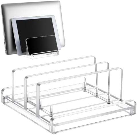 Chunful 4 in 1 Vertical Laptop Stand Holder Organizer
