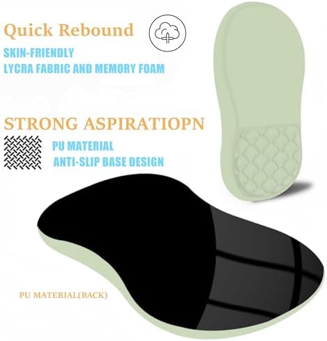 Ergonomic Mouse Pad Wrist Support,Friendly Green Wrist Rest Mousepad for Carpal Tunnel Pain Relief,Integrated Memory Foam Slope Massage Bulge Design