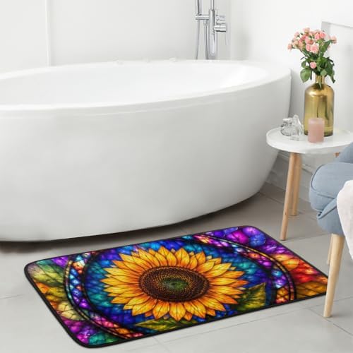 Sunflower Kitchen Mats Cushioned Anti Fatigue Kitchen Rugs Non-Slip B-2