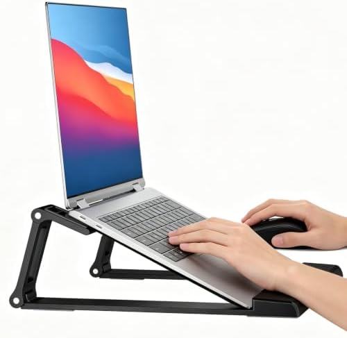 Laptop Stand for Desk ABS+Metal Portable Computer Riser Notebook Holder Printer Stand Office Desk Accessories Compatible with MacBook Air, Pro, Dell, HP, Lenovo and All 10-17" Laptops