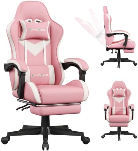 Gaming Chair Ergonomic Gamer Computer Office Chair,Footrest Lumbar Support